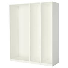 Pax 3 هياكل دولاب ملابس أبيض Ikea