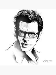 Ian Malcolm Jeff Goldblum Jurassic Park Chaos Theory" Art Print for Sale by  barndogart