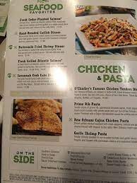 Menu Picture Of O Charley S Smyrna Tripadvisor