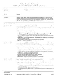 associate attorney resume & writing