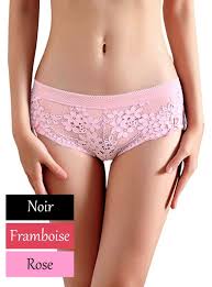 Asos design petite plisse culotte trouser in rose at asos. Petite Culotte En Resille Fleurie Tres Chic Noir Rose Pastel Ou Framboise Donna