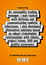 Find exactly what you're looking for! Obi Outdoor Advert By Jung Von Matt Commodity Trading Manager Ads Of The World