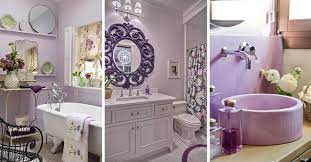 Match a deep purple bathroom decor with tranquility and flexibility with these watercolor brush strokes on a pure white background, fabric shower curtain. 35 Best Purple Bathroom Ideas For 2021 Decor Home Ideas