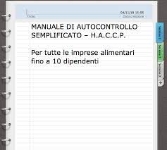 L autocontrollo, secondo il modello haccp, rappresenta l insieme di tutte le misure che il responsabile dell industria alimentare deve adottare piano di lavoro procedura di pulizia detersivo frequenza/ periodicità 3 volte a settimana 3 volte a settimana 3 volte a settimana 3 volte a settimana. Solo 50 Euro Piano Di Autocontrollo Semplificato Haccp