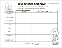 Text Features Graphic Organizer Squarehead Teachers