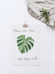 Monstera Plant Print A4 Creative Feel Modern Stationery Gifts Brush Lettering Workshops And Creative Kits Made In Brighton Hand Lettering Art Plant Print Hand Lettering Inspiration