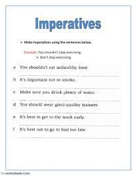 Grammar sentence structure imperative and exclamatory sentences. Imperatives Worksheet