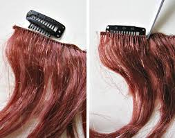 Diy How To Make Clip On Hair Extensions From A Cheap Halloween Wig Cheap Hair Products Halloween Wigs Human Hair Clip Ins