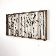 Birch Tree Wall Art White Birch Forest Wall Art 48 X 24 Birch Trees Wall Art Birch Branch Decor Large Wall Art Birch Log Wall Hanging Framed Birch Art Birch Tree Decor Forest Wall