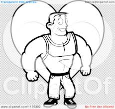 And you can freely use images for your personal blog! Cartoon Clipart Of A Black And White Strong Man Flexing In Front Of A Pink Heart Vector Outlined Coloring Page By Cory Thoman 1156302