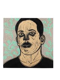 Bonhams : Ephrem Solomon (Ethiopian, born 1983) Three portraits (2014) 40 x  40cm (15 3/4 x 15 3/4in) each. ((3))