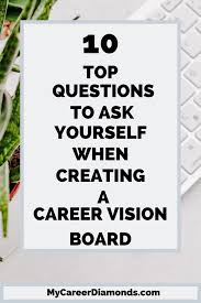 10 Top Questions To Ask Yourself When Creating A Career Vision Board Career Vision Board This Or That Questions Vision Board Examples