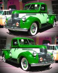 Image result for Chrome Green 1946 Truck