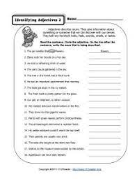 Your student will find the adjective and the noun it modifies in this worksheet. Identifying Adjectives 2 Reading Worksheets Spelling Grammar Comprehension Lesson Plans Adjective Worksheet Adjectives Third Grade Adjectives
