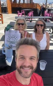 Beach buddies for ever- 1975 graduates Margie Hermansen Williams ,  Kathy(Mitzie ) Thullen Osial and Lisa Kennedy Radville . Rainbow cones in  New Buffalo and walking the beach looking for beach glass .