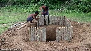 Above ground pools, inground pools, pool parts, swimming pool pumps, pool pump motors pool builders act as general contractors (gc) and subcontract the building of the pool to various subcontractors (subs), so when you purchase a. Two Men Dig Swimming Pool And Build Secret Underground Home In Just Two Weeks Using Primitive Tools Daily Mail Online