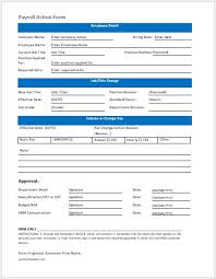 Do you need to change an employee's paycheck? Employee Payroll Action Form Template Word Excel Templates
