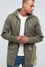 D Struct Long Line Parka Jacket Green Erkek Mont Mont Giyim