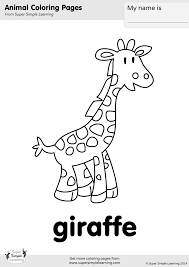 Learn and enjoy coloring activity. Giraffe Coloring Page Super Simple