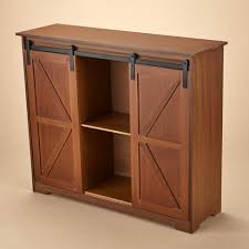 Shop bypass barn door hardware kits, barn doors, rustic furniture, spiral stair kits, and more. Lakeside Distressed Sideboard Buffet Cabinet With Sliding Rail Barn Doors Brown Target
