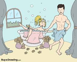 This png image was uploaded on january 6, 2019, 10:50 pm by user: A Cartoon Drawing I Did Of A Super Fun Couple To Be Used As Part Of Their Bathroom Decor Bathroom Decor Decora Bath Couple Cartoon Drawings Custom Cartoons