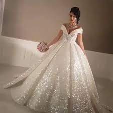Princess Style Bling Bling Wedding Dresses Ball Gown 2020 Video Video Sparkly Wedding Dress Glitter Wedding Dress Wedding Dresses Princess Ballgown