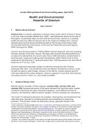 This article makes uranium glass sound totally benign, no different to a bed or a banana. Https Londonminingnetwork Org Wp Content Uploads 2020 04 Health And Environmental Hazards Of Uranium April 2010 Pdf