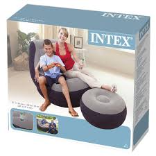Amazon Com Intex Inflatable Ultra Lounge With Ottoman Sports Outdoors Inflatable Chair Blow Up Furniture Game Room Chairs