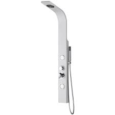 Aluminium Duschpaneel Komplettdusche Duschsäule Massage Regendusche Sanlingo Weiß