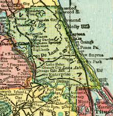 Volusia County 1904 Volusia County Florida Map