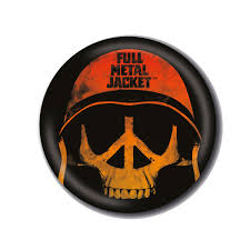 Full Metal Jacket - Peace Skull Pin Badge - Stanley Kubrick Store