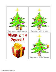 Christmas Positional Words Activity Positional Words Activities Christmas Kindergarten Word Activities