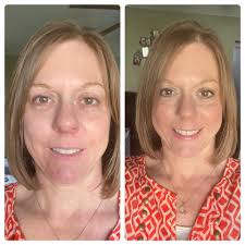 Using the small compact and 2 brushes I just posted, here is my before and  after pic. Anyone who knows me, knows I am not a makeup girl, but this is so