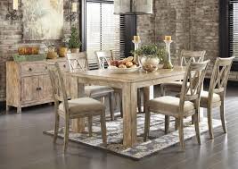Dining table for kitchen 04. Mestler Washed Brown Rectangular Dining Table W 4 Antique Blue Side Chairs 2 Antique White Upholstered Side Chairs Homestead Furniture