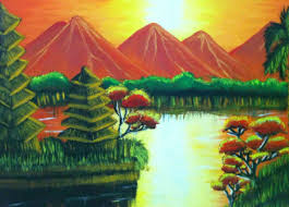 50 gambar sketsa lukisan pemandangan alam hitam putih yang. Lukisan Pemandangan Alam Yang Mudah Digambar Cikimm Com