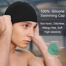 Amazon.com : Kinizuxi Adult Swim Cap Silicone 2Packs,High Elasticity  Swimming Cap Keeps Hair Clean Breathable Fit Both Long Hair Short Hair,  Swim Caps Woman Girls Men Kids One Size Hat(Black : Sports