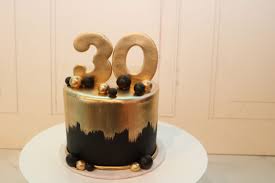 30th Birthday Cupcakes Black And Gold Black And Gold Birthday Cake Black And Gold Birthday Cake Cool Birthday Cakes 30th Birthday Cake For Women