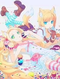 We present you our collection of desktop wallpaper theme: Anime Girls Blonde Hair Green Eyes Blue Eyes Long Hair Twin Tails Short Hair Cat Ears Cat Tail Neko Sweets Ã‹ã‚ã„ã„ã‚¢ãƒ‹ãƒ¡ã®å¥³ã®å­ Ã‹ã‚ã„ã„ Ã‚¢ãƒ‹ãƒ¡