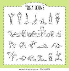 Hand Drawn Yoga Poses Yoga Asanas Gymnastics Exercises Stretching And Meditation Healthy Lifestyle Sport Icons How To Draw Hands Yoga Drawing Yoga Asanas