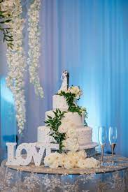 Three Tier Modern Wedding Cake With White Roses And Some Greenery Touches In 2020 Modern Wedding Cake Wedding Cakes Elegant Wedding Cakes