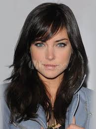 The twist lies in the fringe which is side partitioned and kept longer yet it does not cross the facial boundary. Human Hair Wigs Long Straight Women S Side Swept Bangs Black Hair Wigs In 2021 Long Hair Styles Long Hair With Bangs Side Bangs Hairstyles