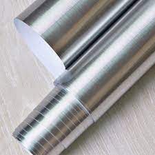 Check spelling or type a new query. 60cm 3m Brushed Metallic Silver Gold Film Self Adhesive Stainless Steel Contact Paper Diy Wallpaper Peel Sticker Decorative Films Aliexpress