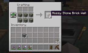 To create smooth stone slab you will arrange three smooth stones horizontally in the center of the 3x3 grid on your crafting table. How To Make Mossy Stone Brick Wall Minecart Recipe