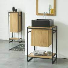 Mobili Da Bagno In Metallo E Teak 60 Michal Mobile Bagno Teak Arredamento