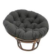 This papasan chair is softer than you remember. 42 Rattan Papasan Chair With Solid Twill Cushion Black International Caravan Target