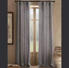 Love How These Curtains Hang So You Can See Rod Linen Drapery Fabric Window Treatments Belgian Linen Curtains