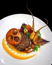 Filet Of Beef Au Poivre Roasted Vegetables Toasted Hazelnut Roasted Butternut Squash Puree Butternut Squash Puree Roasted Butternut Roasted Butternut Squash