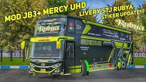 Livery bussid double decker rosalia indah. Share Mod Jb3 Mercy Uhd Livery Stj Rubya Stiker Update Youtube