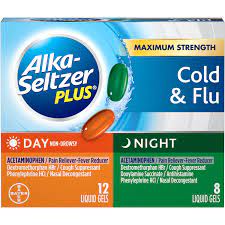 How many alka seltzer plus can i take. Alka Seltzer Plus Day Night Multi Symptom Cold Flu Liquid Gels 20 Ct Walmart Com Walmart Com
