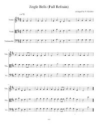 Jingle bells for piano simple version 3 has a basic left hand accompaniment line to complement the melody. Jingle Bells In Unison Beginner Orchestra Sheet Music For Violin Cello Viola String Trio Musescore Com
